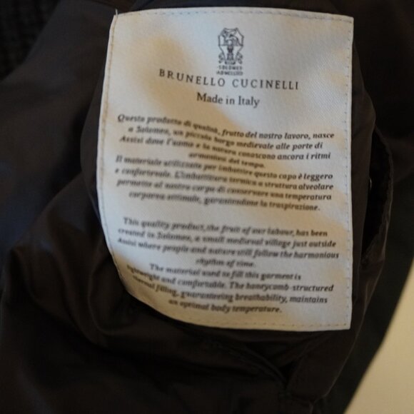 Brunello Cucinelli Cashmere Vest Monilli Reversible Size 10 XL New Tag $4350 - Picture 10 of 15